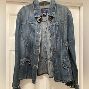 X-Large peplum Jean jacket